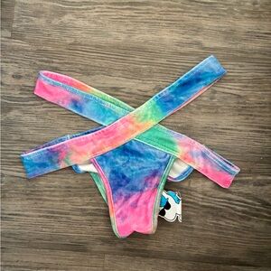 NWT- iHeartRaves rainbow strappy bottoms
